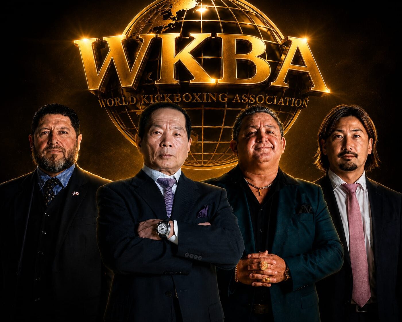 Diego Gonzalez La Volpe, Ihara Kaicho, Chinto Mordillo and Yu Kawakubo, WKBA international board