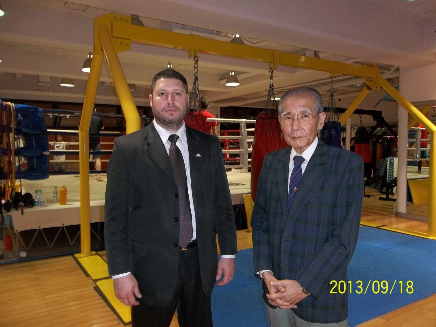 Diego Gonzalez La Volpe and Osamu Noguchi at Ihara Dojo, Tokyo, 2013